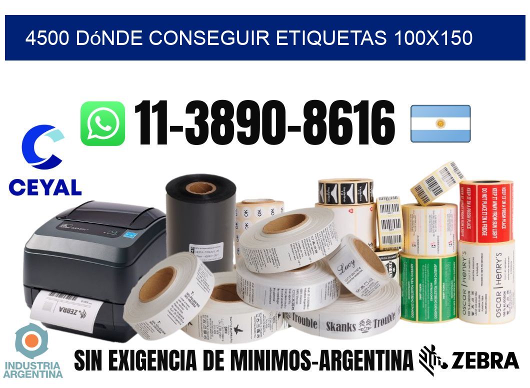 4500 dónde conseguir etiquetas 100x150