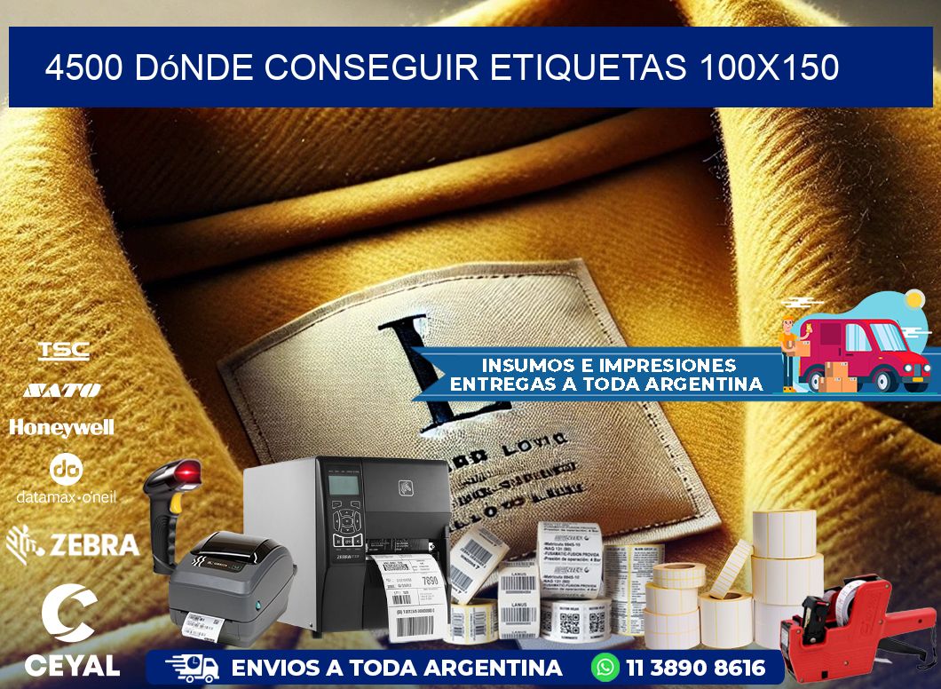 4500 dónde conseguir etiquetas 100x150