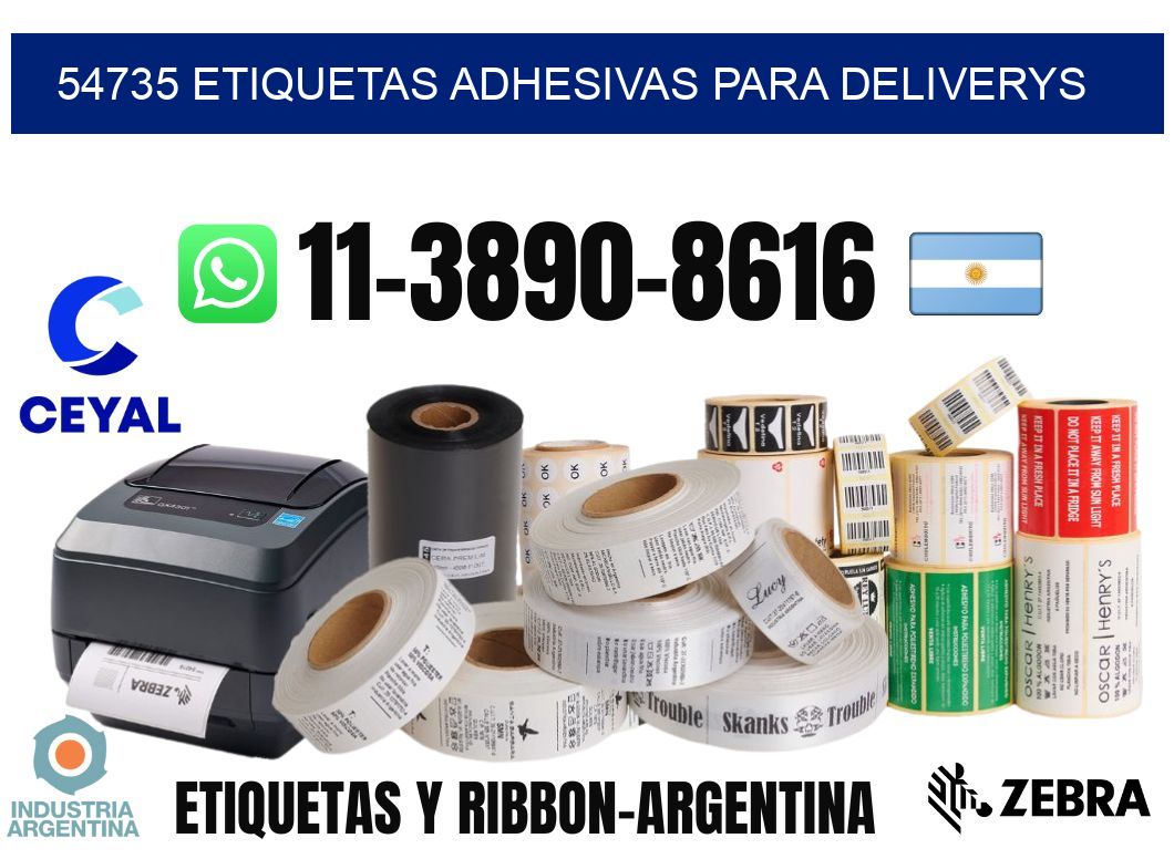 54735 etiquetas adhesivas para deliverys