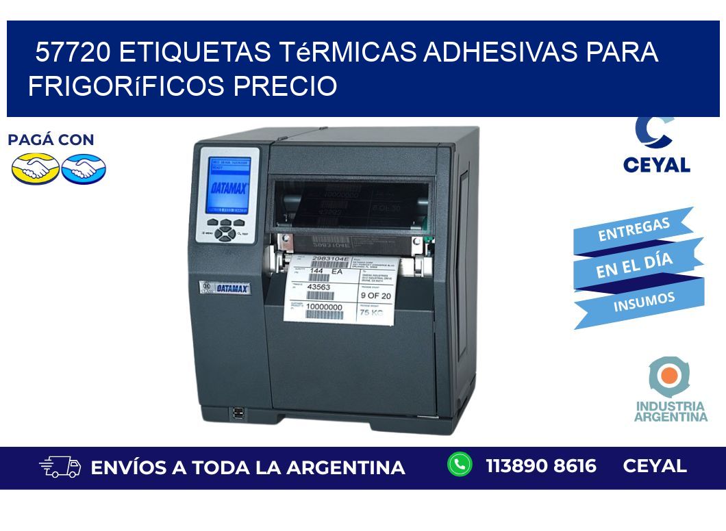 57720 etiquetas térmicas adhesivas para frigoríficos precio