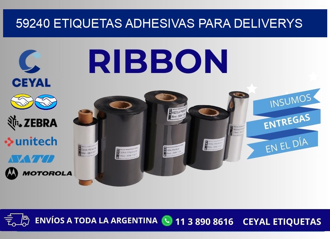 59240 etiquetas adhesivas para deliverys