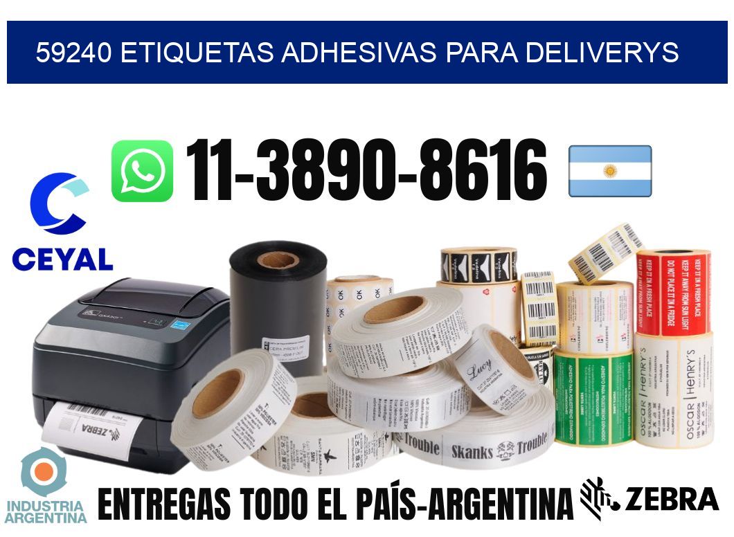 59240 etiquetas adhesivas para deliverys