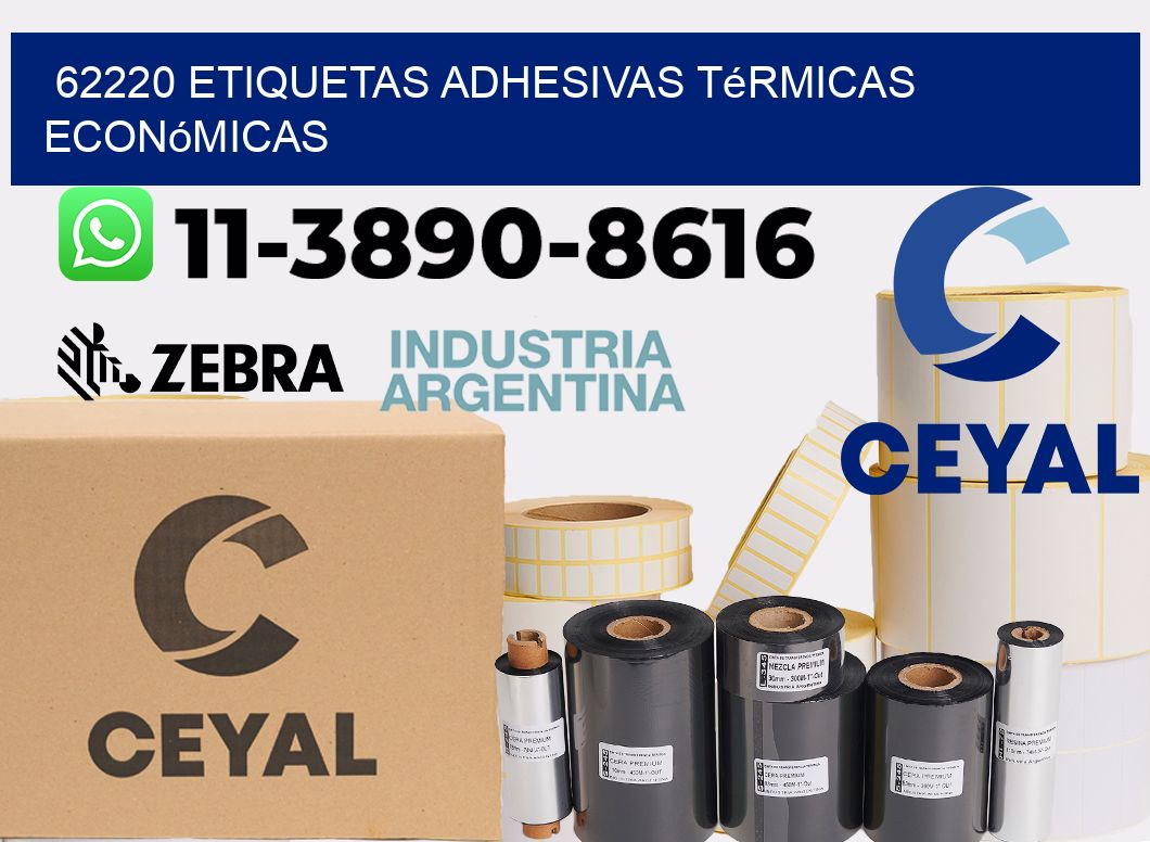 62220 etiquetas adhesivas térmicas económicas