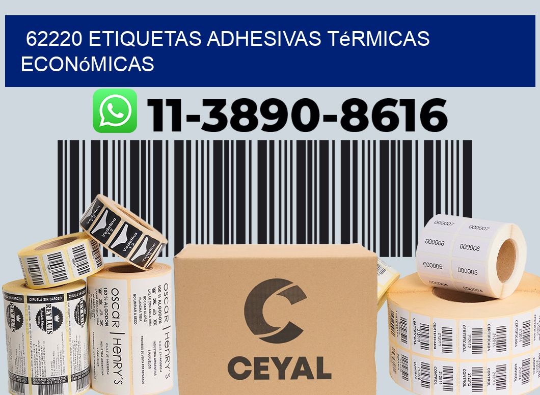 62220 etiquetas adhesivas térmicas económicas
