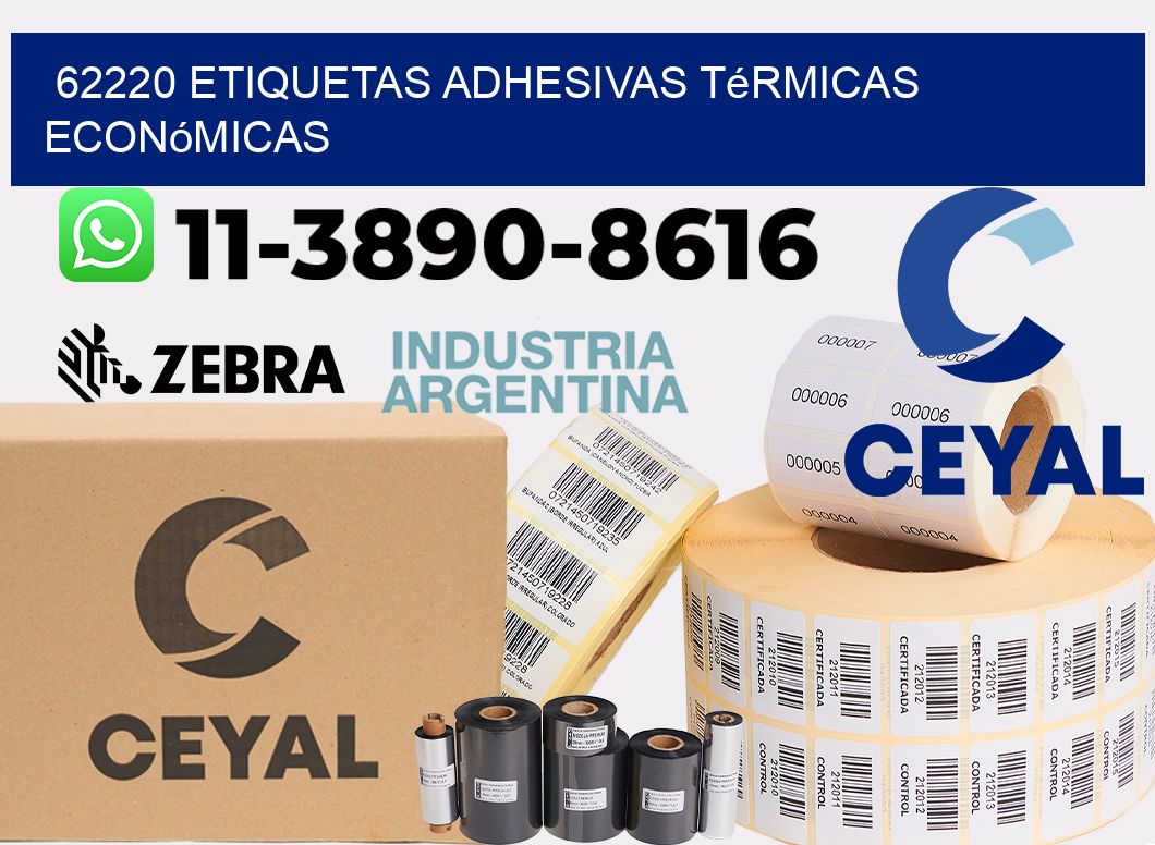 62220 etiquetas adhesivas térmicas económicas