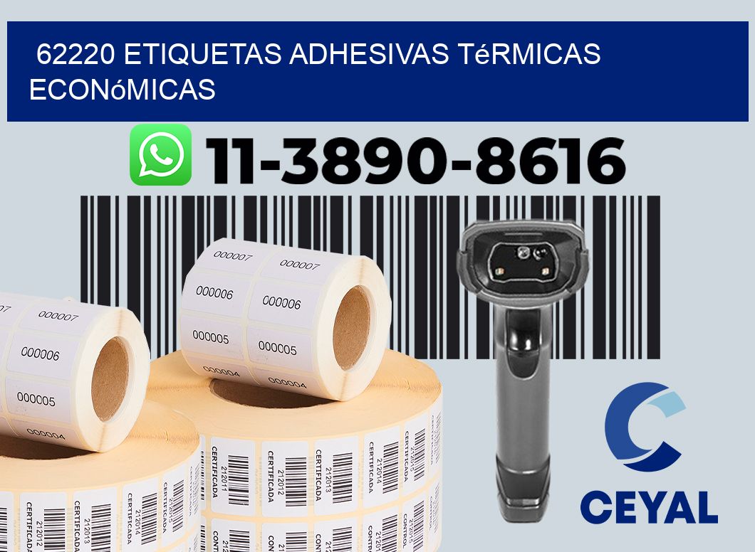 62220 etiquetas adhesivas térmicas económicas