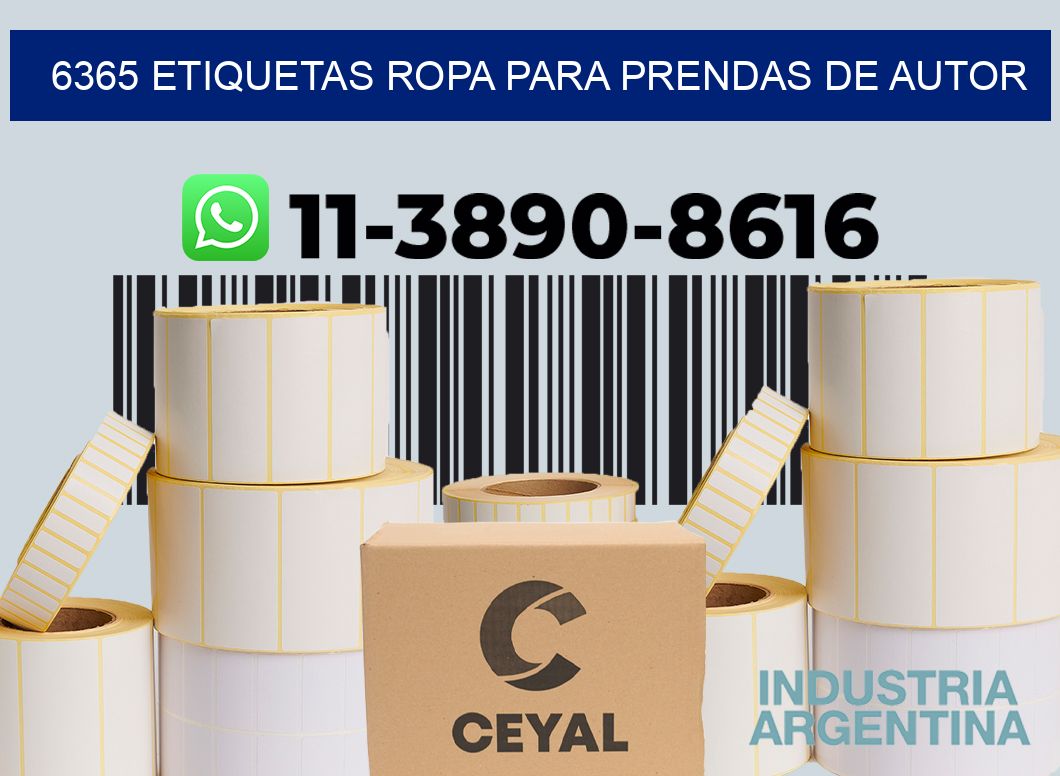 6365 Etiquetas ropa para prendas de autor