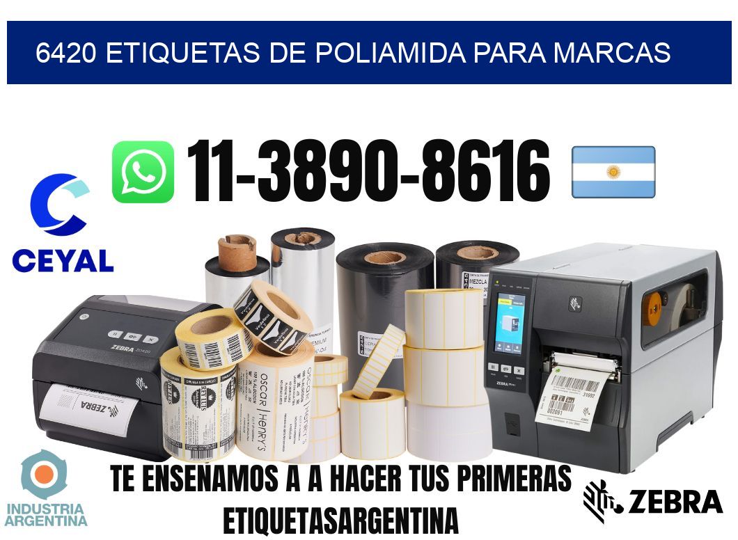 6420 Etiquetas de poliamida para marcas