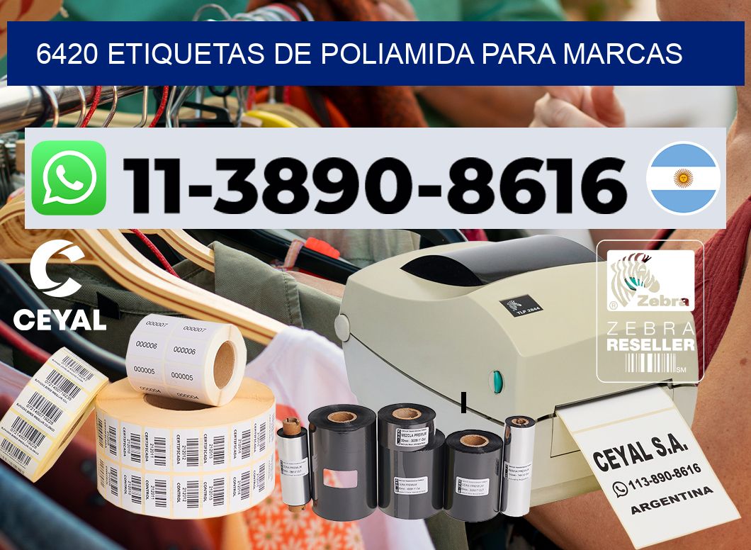 6420 Etiquetas de poliamida para marcas