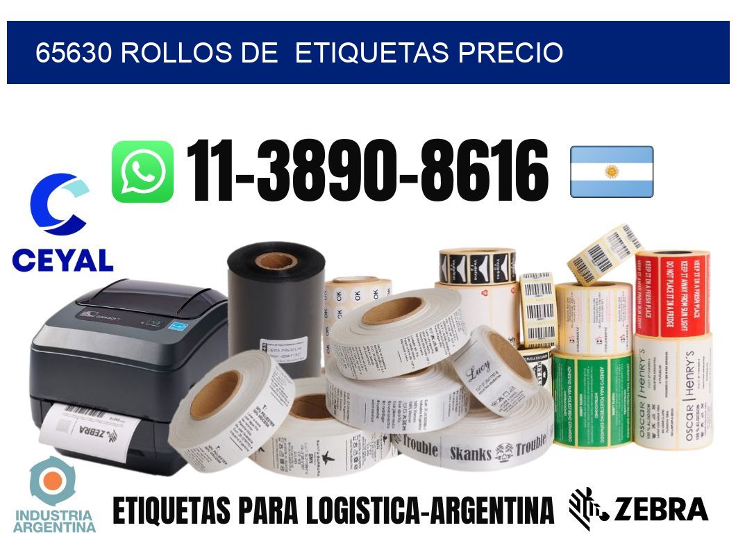 65630 rollos de  etiquetas precio