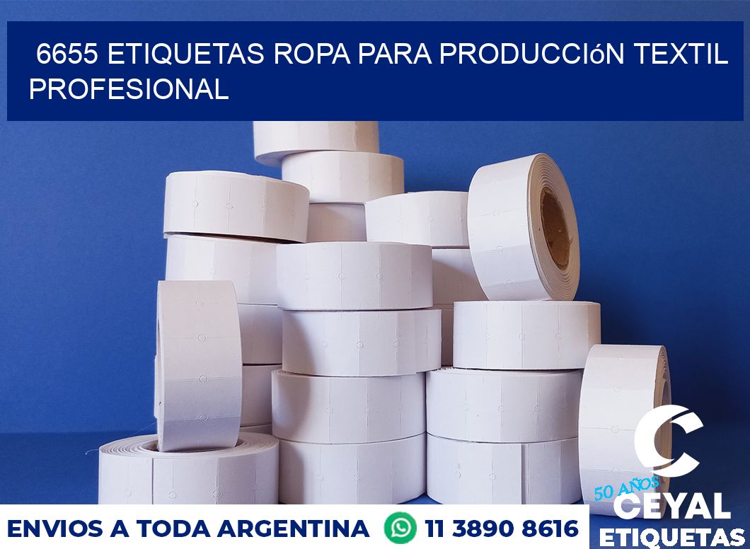 6655 Etiquetas ropa para producción textil profesional