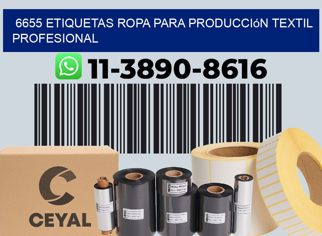 6655 Etiquetas ropa para producción textil profesional