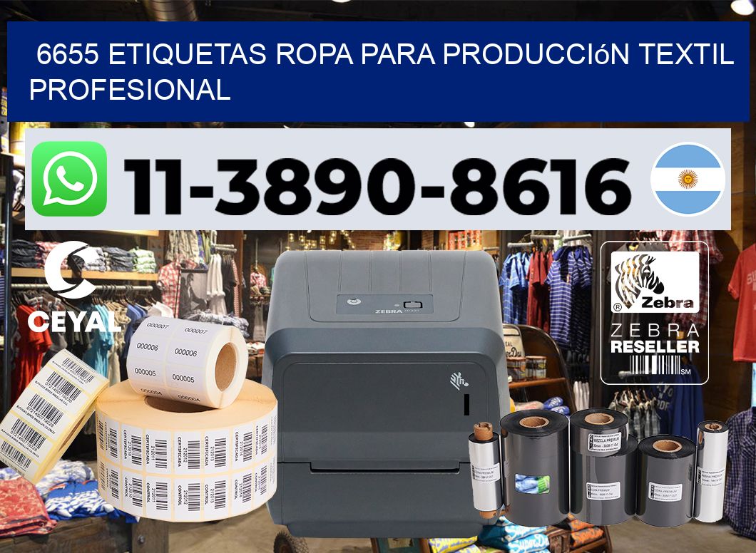 6655 Etiquetas ropa para producción textil profesional