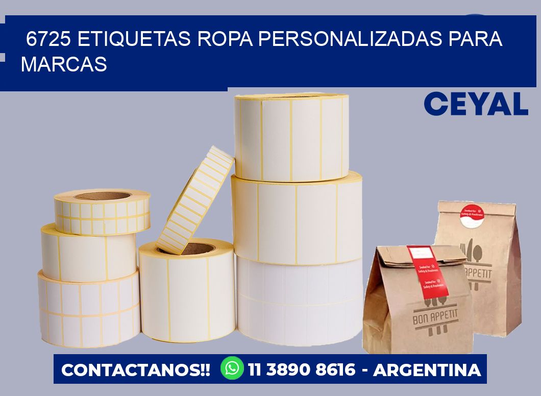 6725 Etiquetas ropa personalizadas para marcas