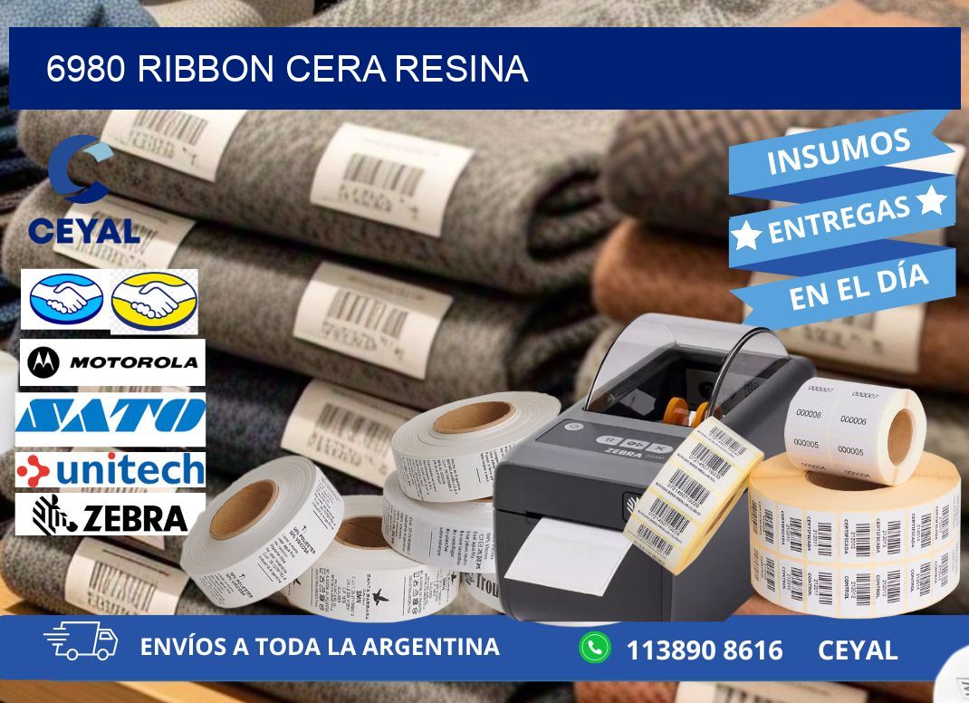 6980 ribbon cera resina