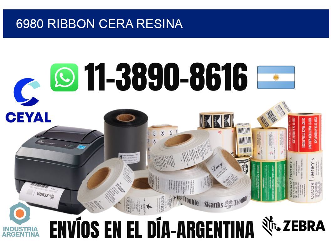 6980 ribbon cera resina