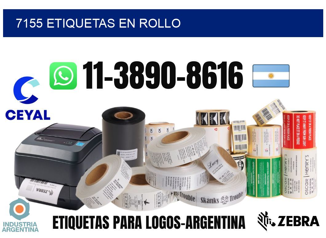 7155 etiquetas en rollo