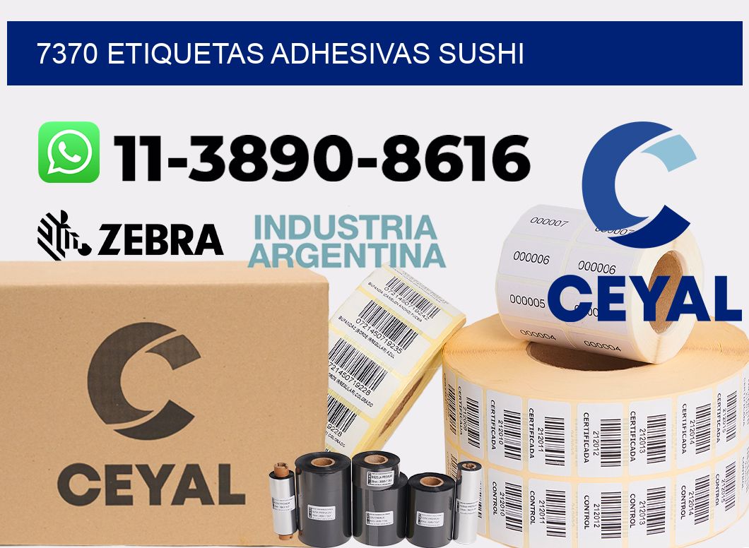 7370 etiquetas adhesivas sushi