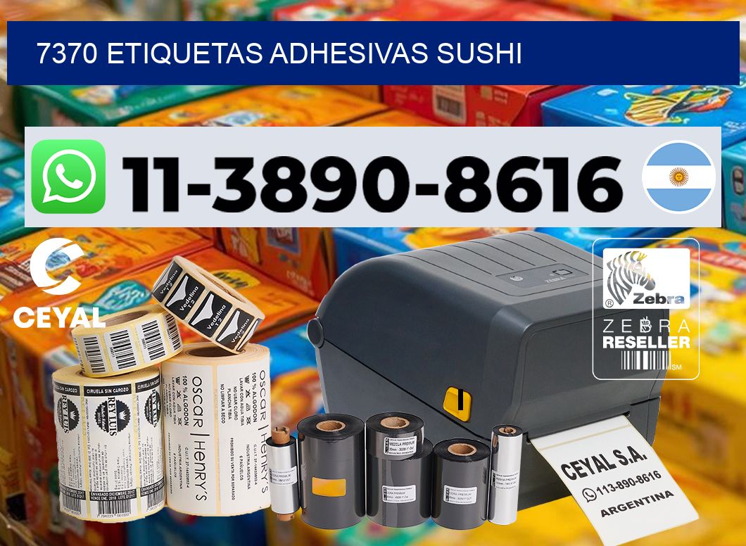7370 etiquetas adhesivas sushi