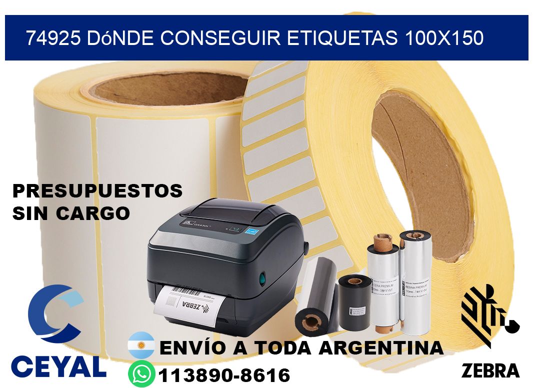 74925 dónde conseguir etiquetas 100x150