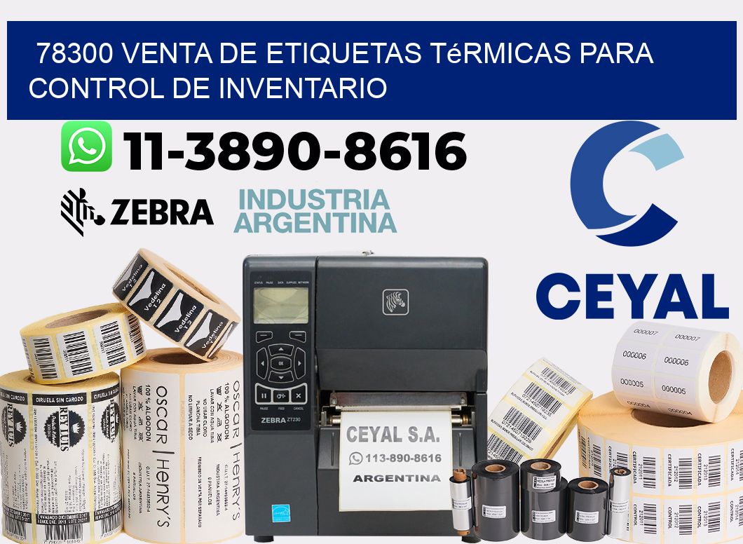78300 venta de etiquetas térmicas para control de inventario
