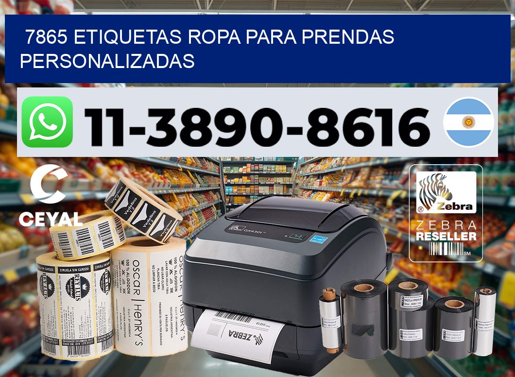 7865 Etiquetas ropa para prendas personalizadas