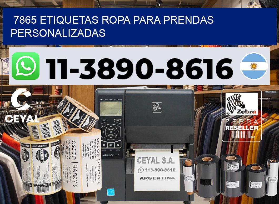 7865 Etiquetas ropa para prendas personalizadas