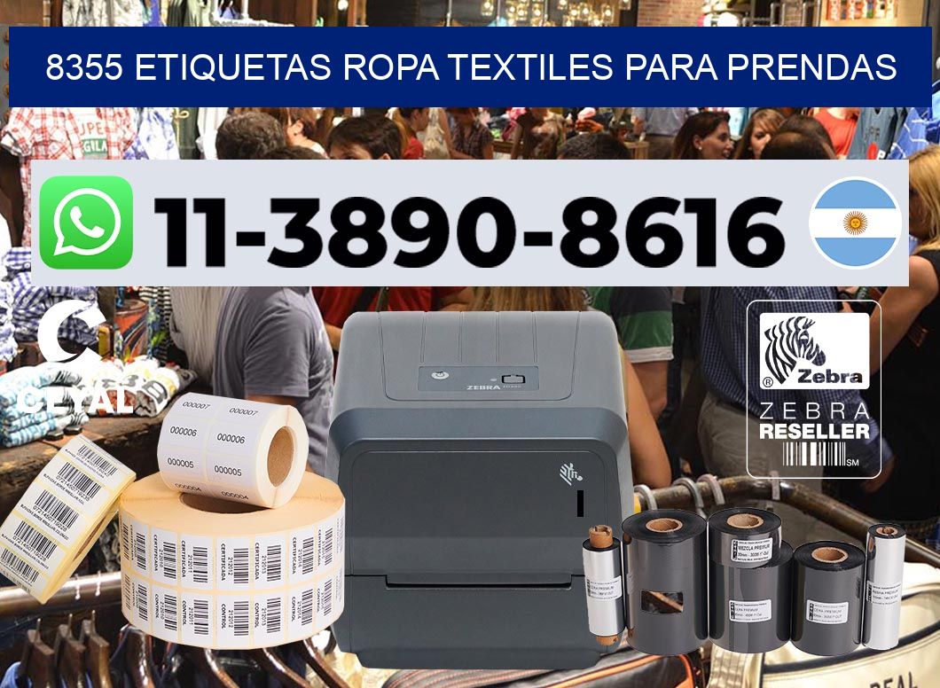 8355 Etiquetas ropa textiles para prendas
