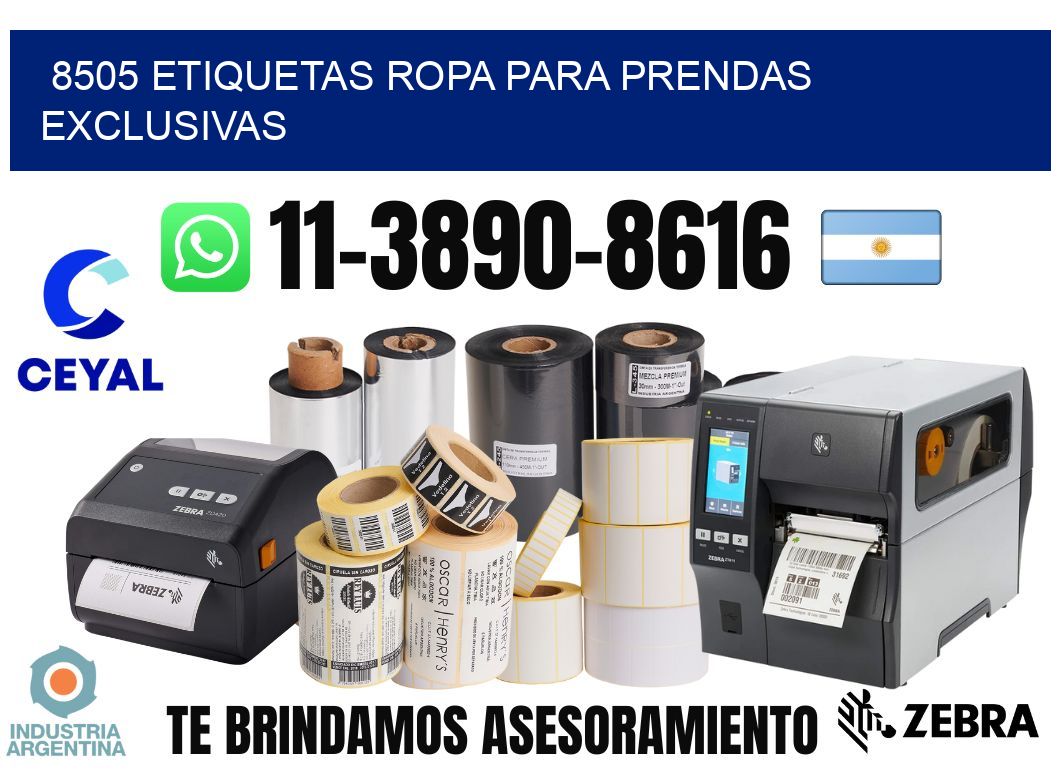 8505 Etiquetas ropa para prendas exclusivas