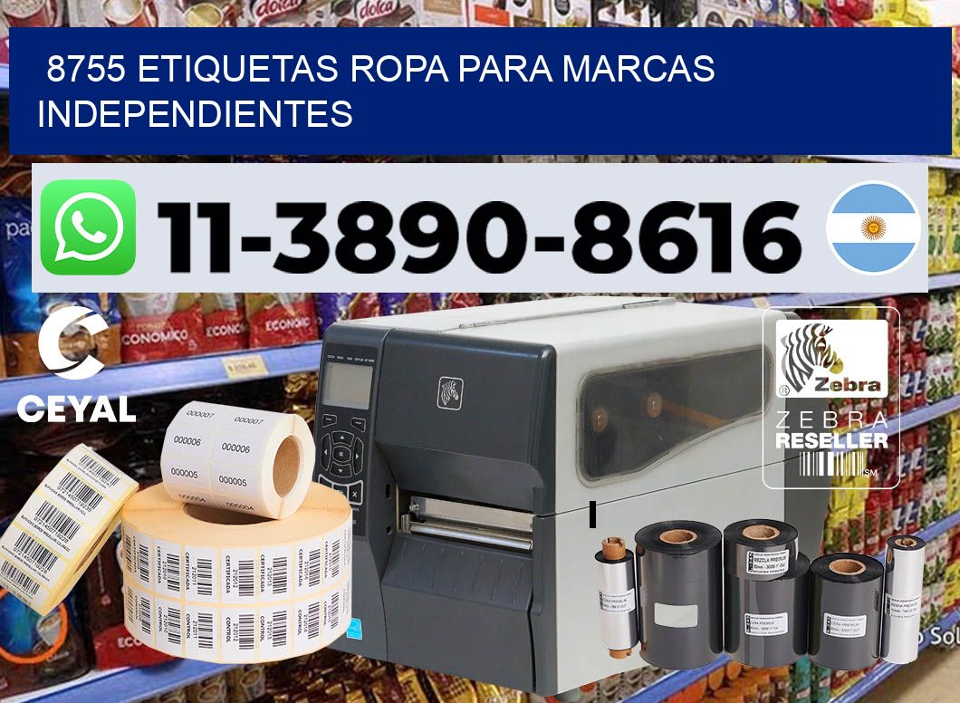 8755 Etiquetas ropa para marcas independientes