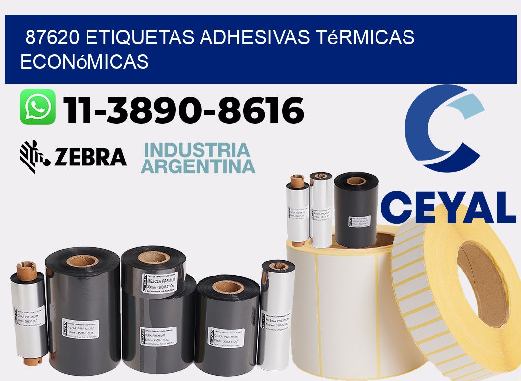 87620 etiquetas adhesivas térmicas económicas