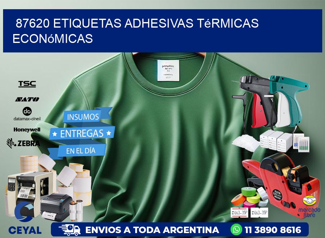 87620 etiquetas adhesivas térmicas económicas
