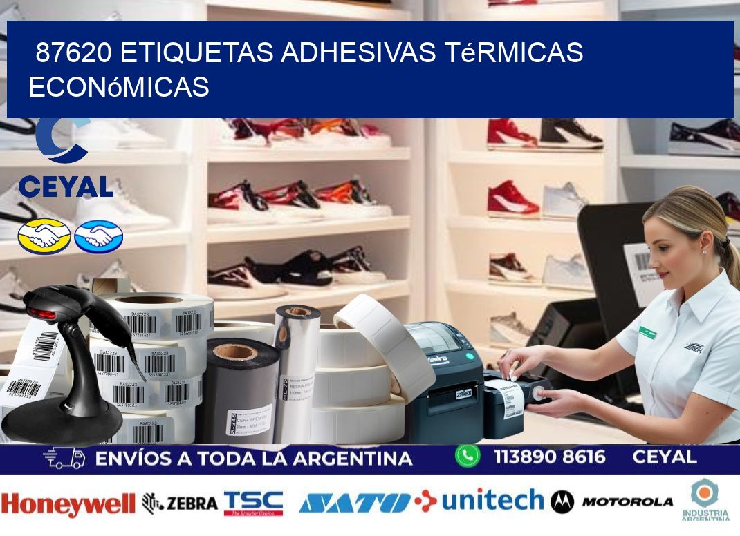 87620 etiquetas adhesivas térmicas económicas