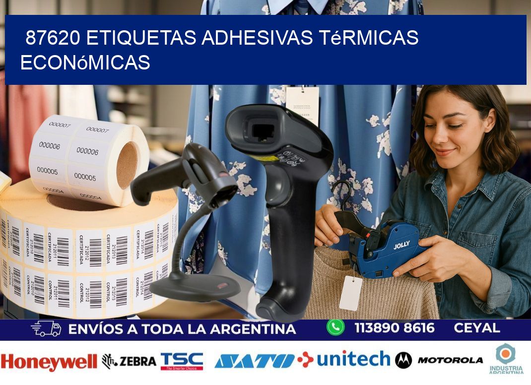 87620 etiquetas adhesivas térmicas económicas