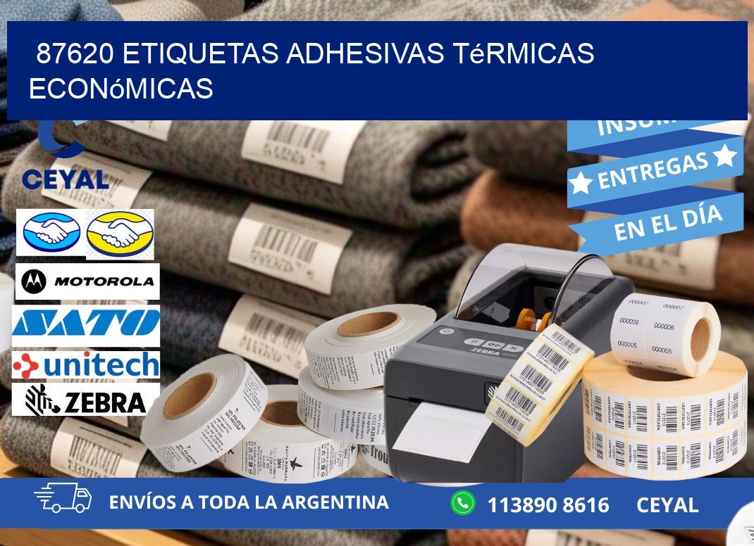 87620 etiquetas adhesivas térmicas económicas