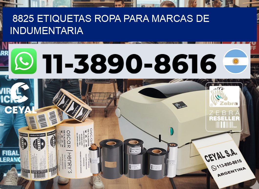 8825 Etiquetas ropa para marcas de indumentaria