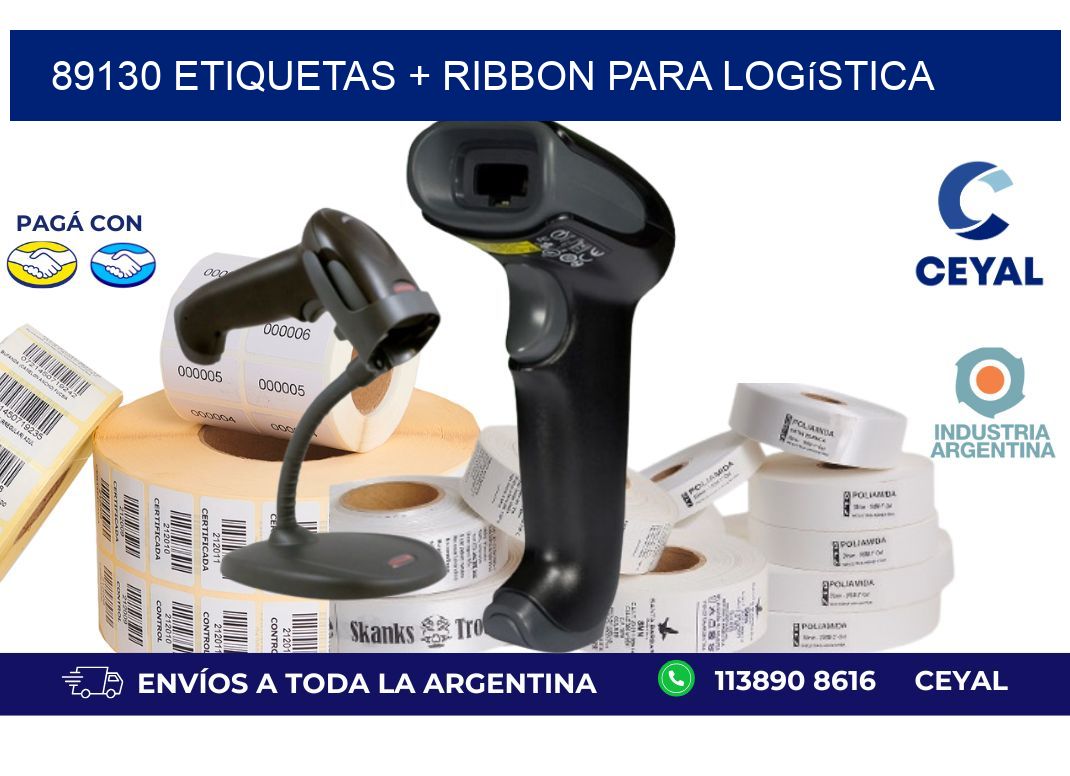 89130 etiquetas + ribbon para logística