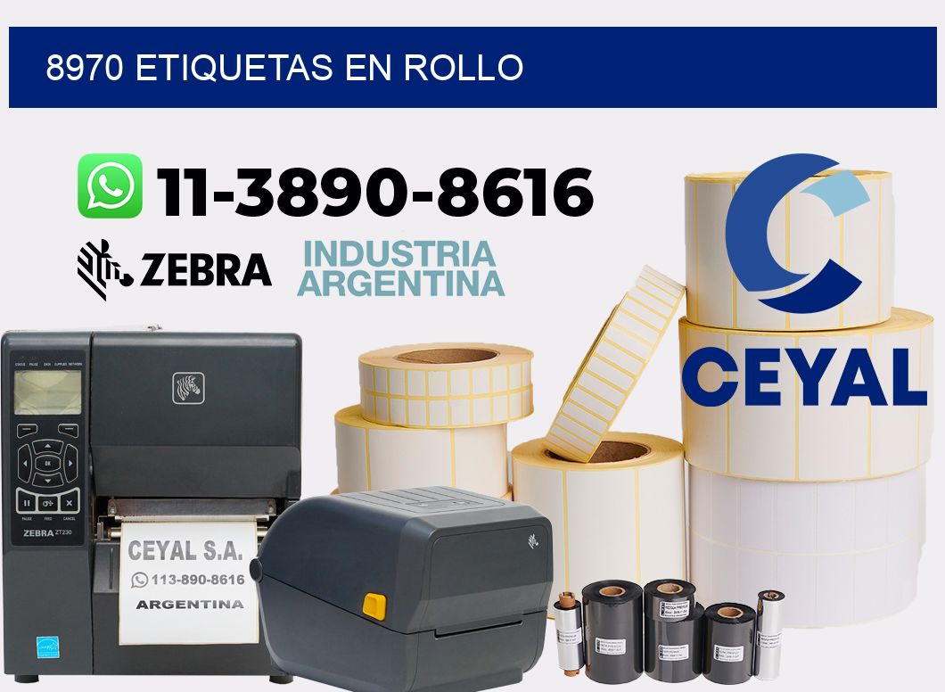 8970 etiquetas en rollo