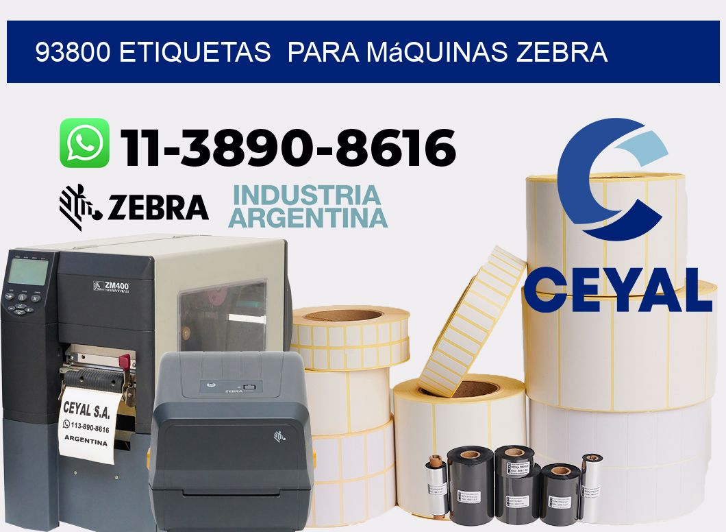 93800 etiquetas  para máquinas Zebra