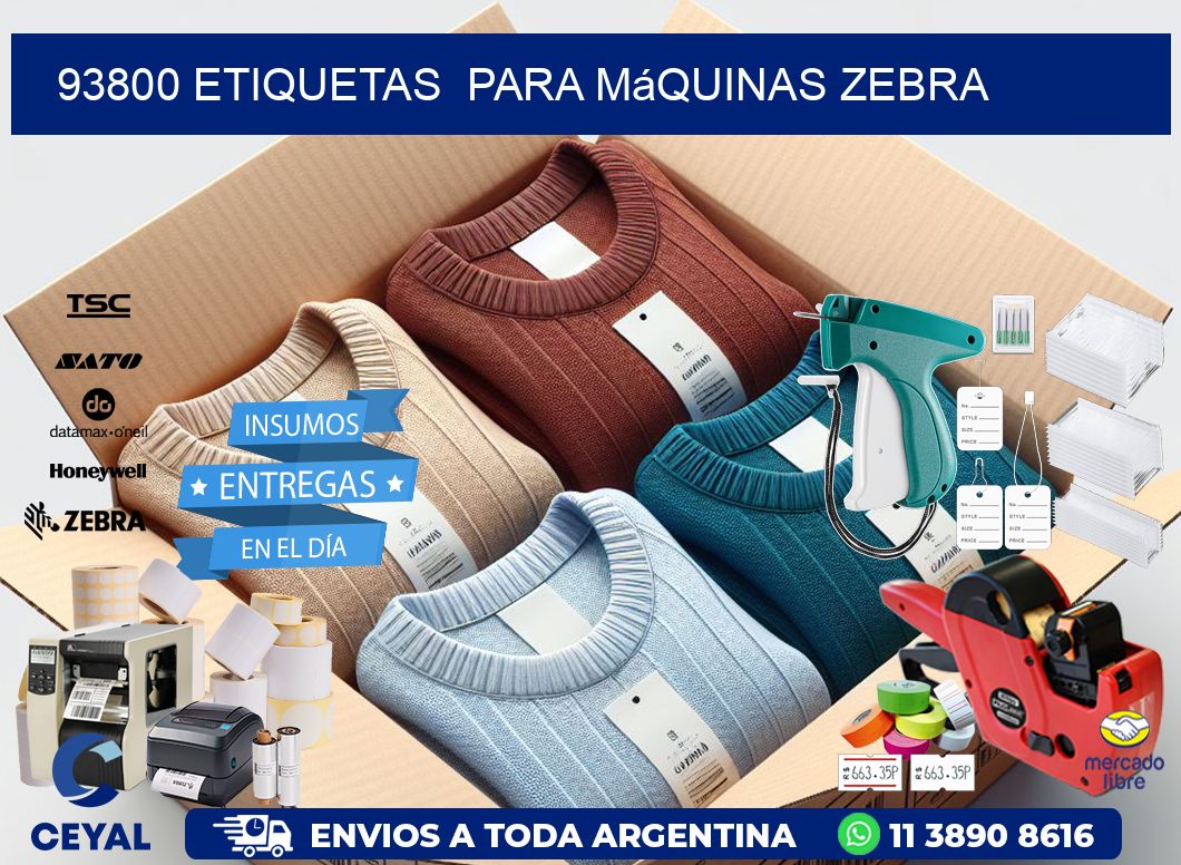 93800 etiquetas  para máquinas Zebra