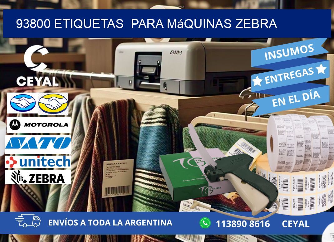 93800 etiquetas  para máquinas Zebra