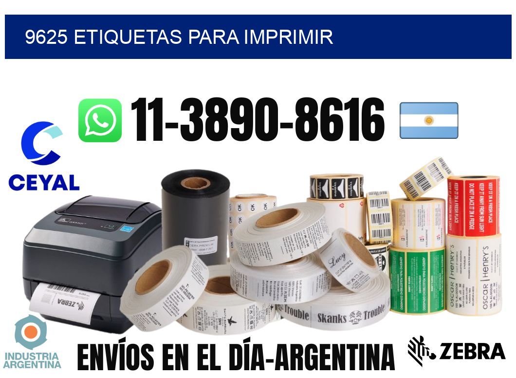 9625 etiquetas para imprimir