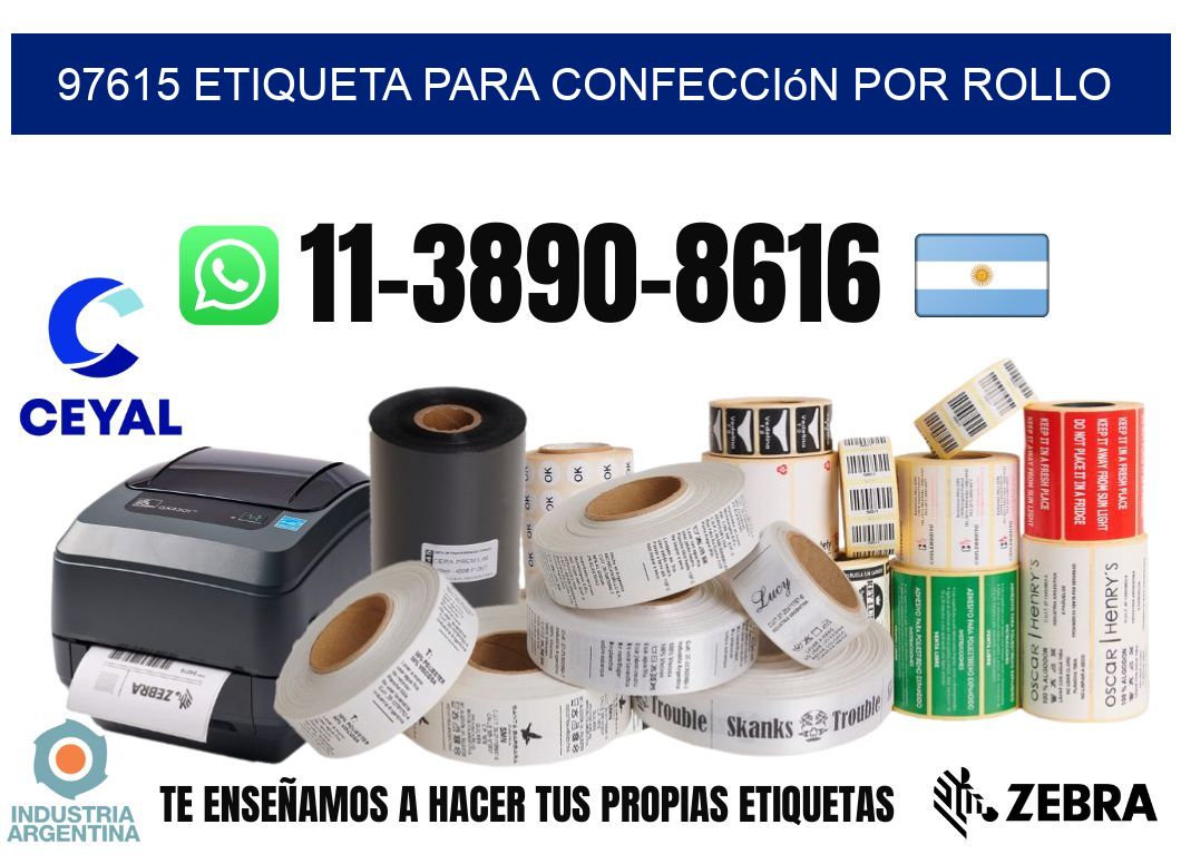 97615 etiqueta para confección por rollo