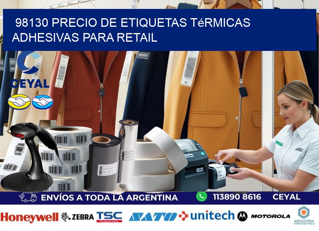 98130 precio de etiquetas térmicas adhesivas para retail