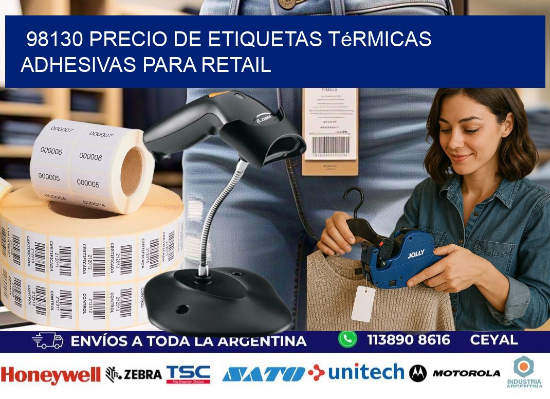 98130 precio de etiquetas térmicas adhesivas para retail