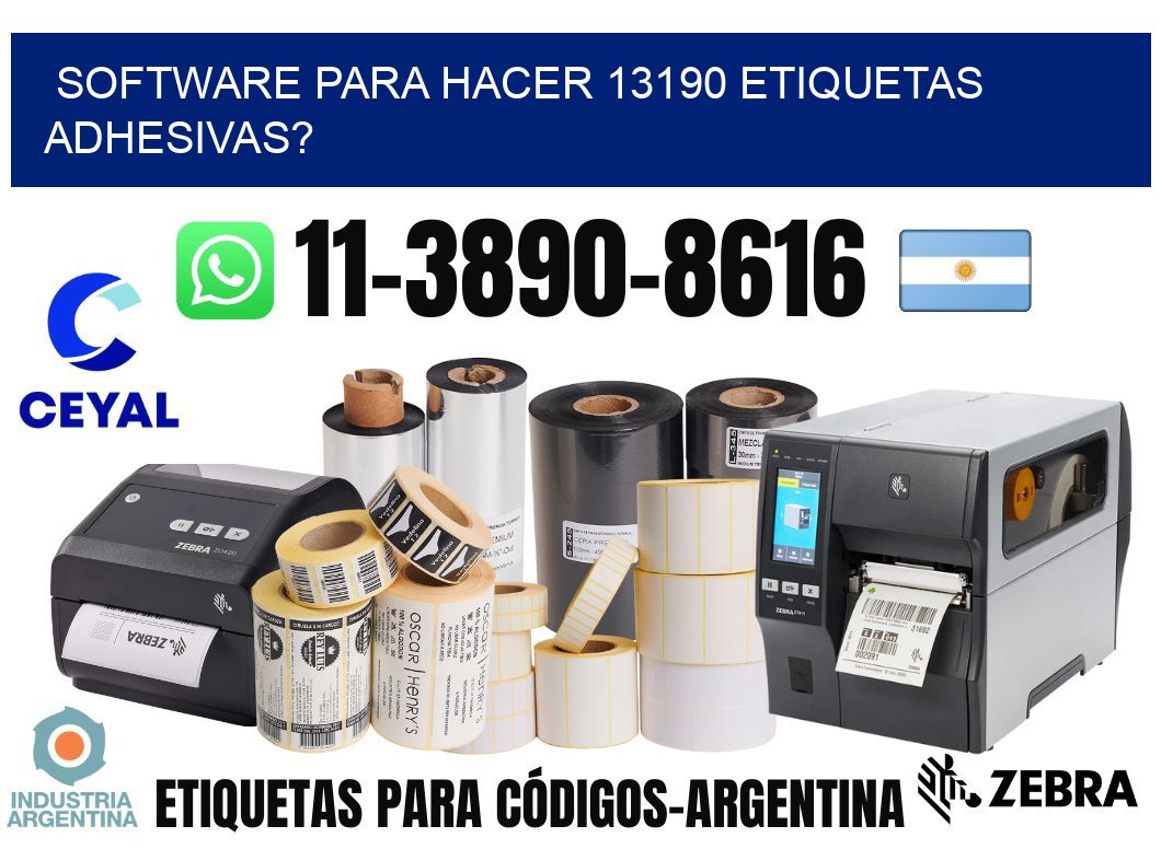 Software para hacer 13190 etiquetas adhesivas?