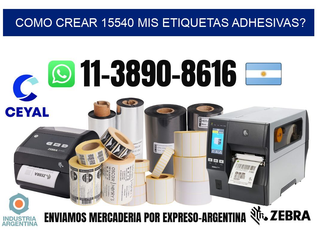 como crear 15540 mis etiquetas adhesivas?