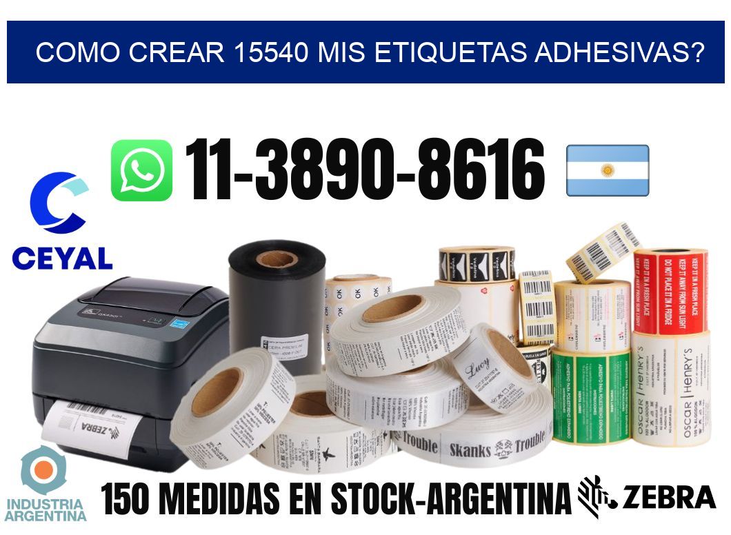 como crear 15540 mis etiquetas adhesivas?