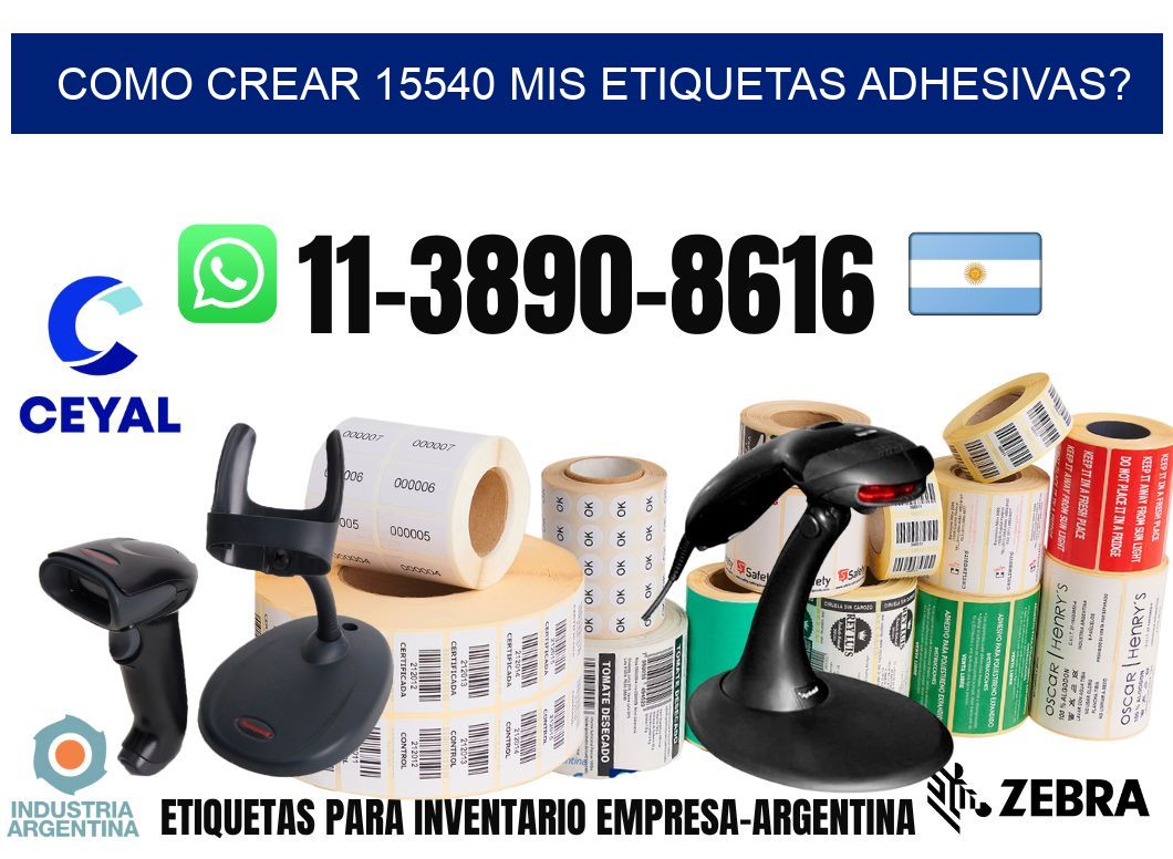 como crear 15540 mis etiquetas adhesivas?