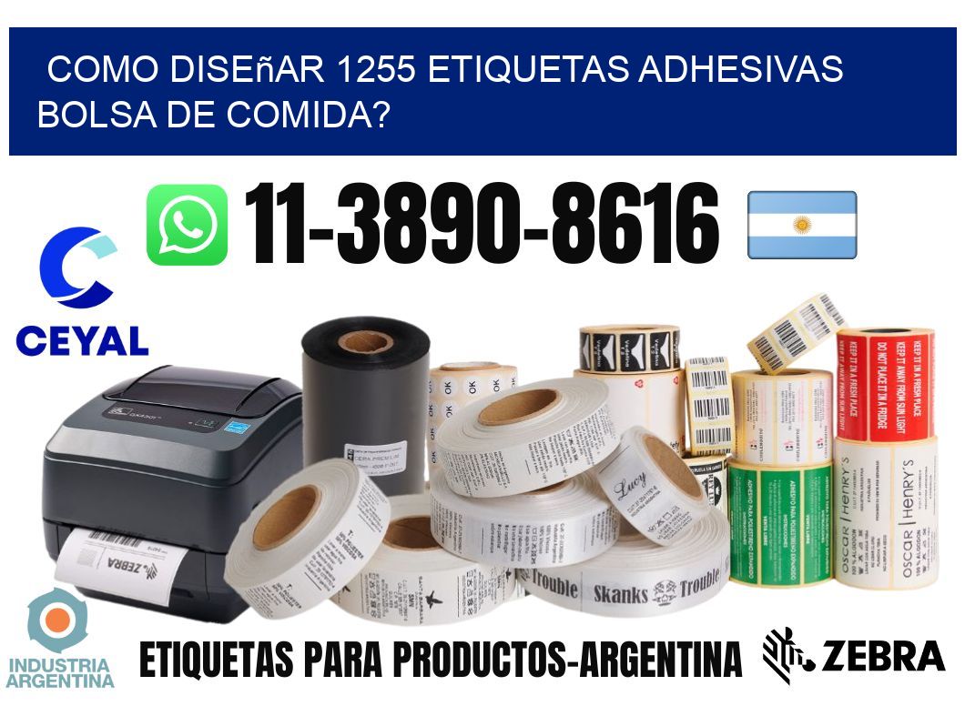 como diseñar 1255 etiquetas adhesivas bolsa de comida?